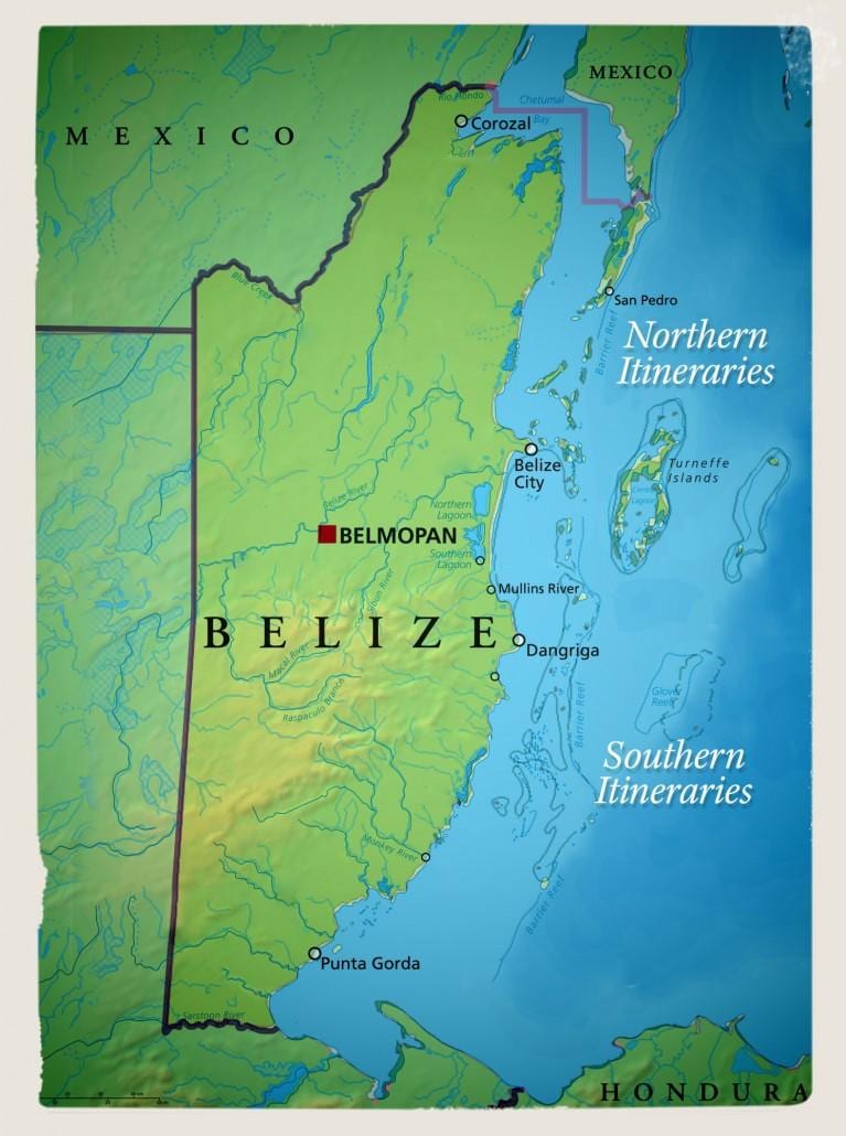 Karte Beliza buru