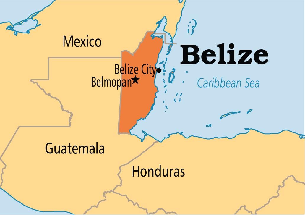 karte belmopan Beliza