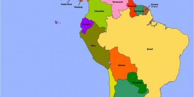 Karte Beliza dienvidamerikā