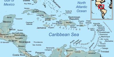 Karte Beliza un apkārtējām salām