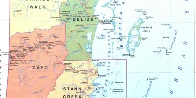 Belizas pilsēta, Beliza karte