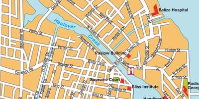 Karte Belize city kruīza ostā