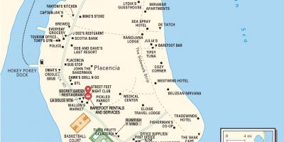 Karte placencia ciema Beliza